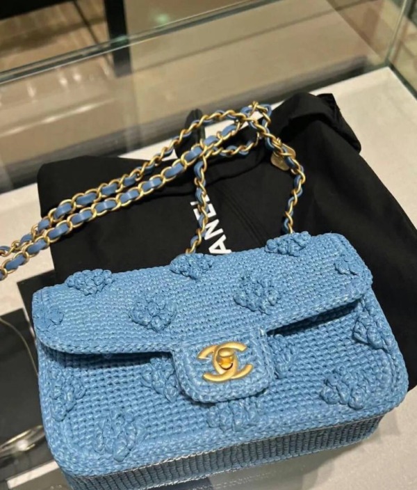 Raffiaklappe Blaue 25 cm