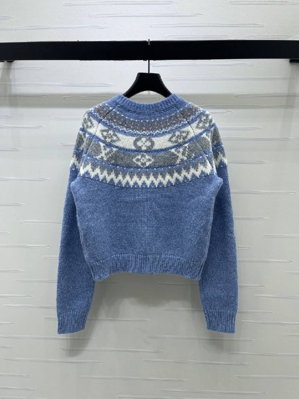Alpine Knit Cardigan Blau