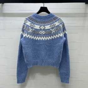 Alpine Knit Cardigan Blau