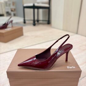 Rot Slingback Pumps Patent Calf Leather 8.5cm