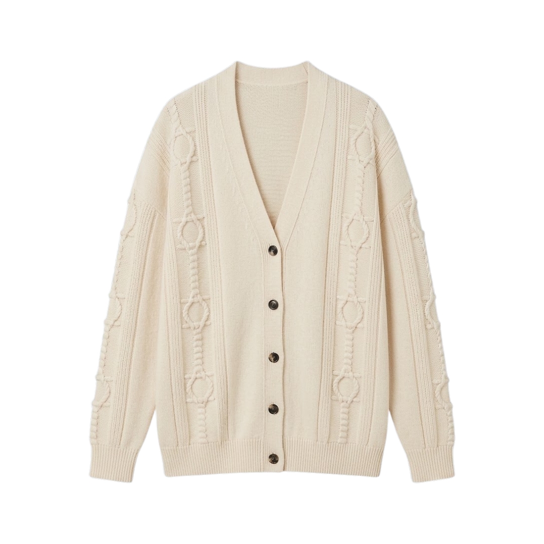 Buttoned Naturweiß