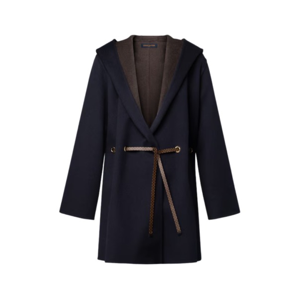 Wickelmantel Blau/Braun