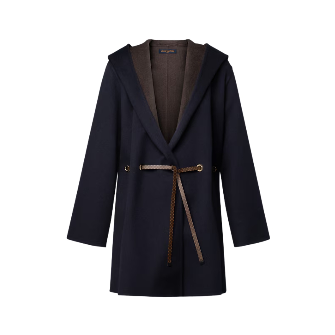 Wickelmantel Blau/Braun