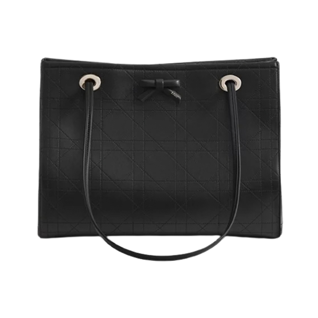 Flat Cannage  Schwarz 37 cm