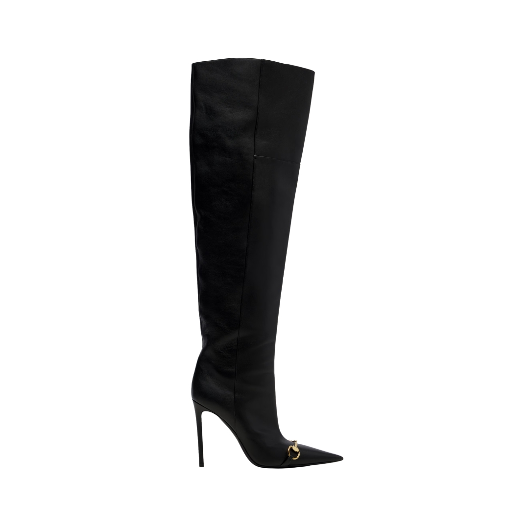Horsebit Knee Schwarz