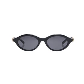 Runde Sonnenbrille Horsebit Schwarz