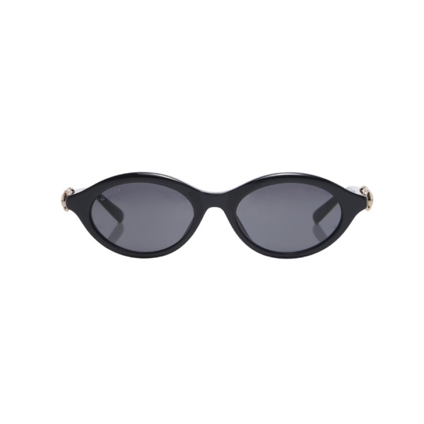 Runde Sonnenbrille Horsebit Schwarz