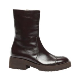 Shiny Calfskin Dunkelbraun
