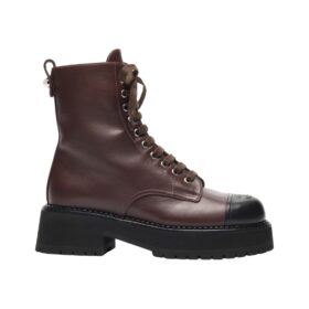 Calf Leader Dunkelbraun/Schwarz