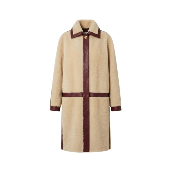 Lammfell Beige/Bordeaux