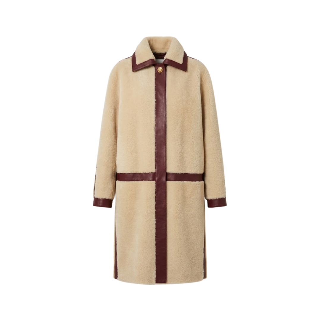 Lammfell Beige/Bordeaux