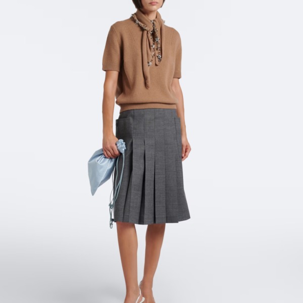 Embellished Cashmere Braun