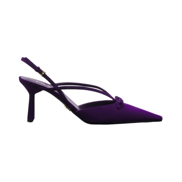 Suede Slingback Violett