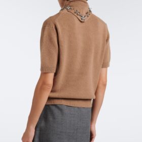 Embellished Cashmere Braun