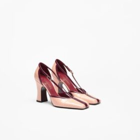 Crocodile Embossing Rosa/Bordeaux