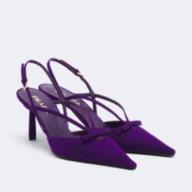 Suede Slingback Violett