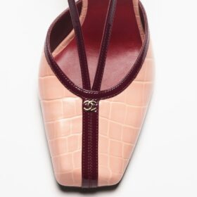 Crocodile Embossing Rosa/Bordeaux