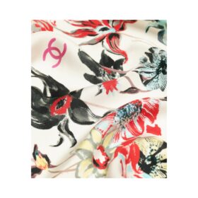 Silk Twill Weiß/Mehrfarbig