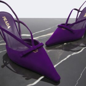 Suede Slingback Violett