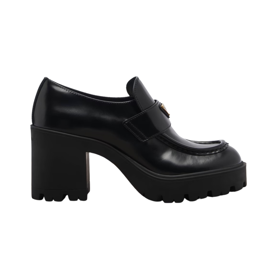 Leather Platform Schwarz