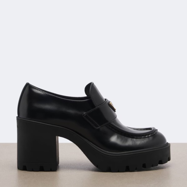 Leather Platform Schwarz