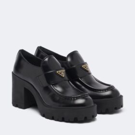 Leather Platform Schwarz