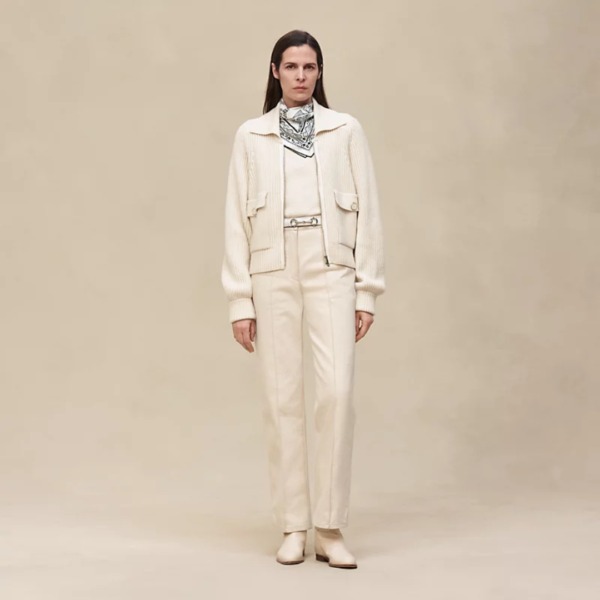 Long Sleeved Perlmuttweiß