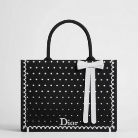 Embroidery Polka Schwarz/Weiß 36 cm