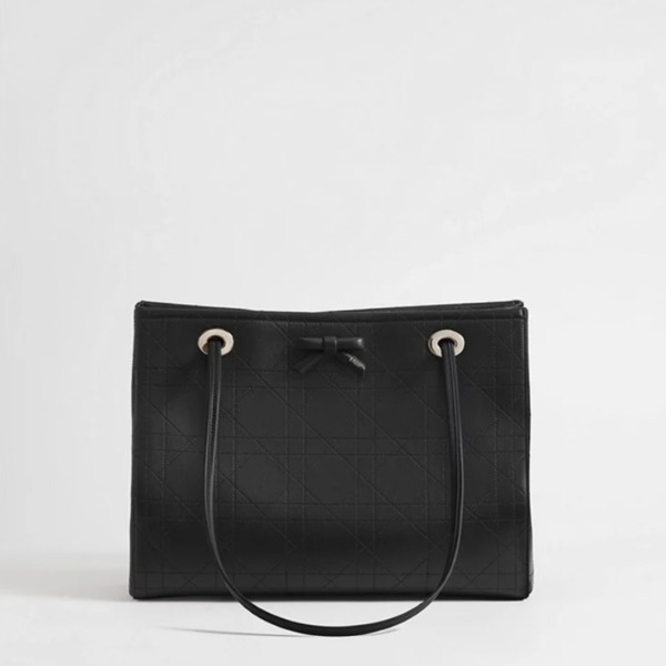 Flat Cannage  Schwarz 37 cm