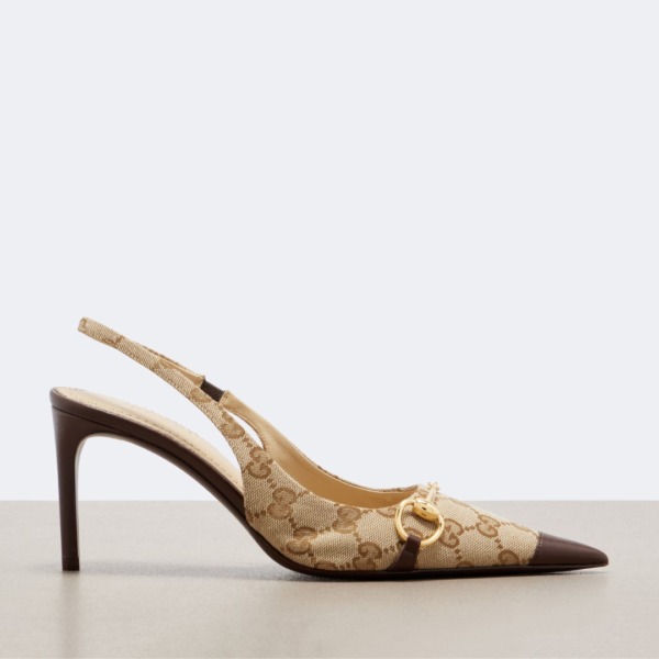 Canvas Slingback Braun