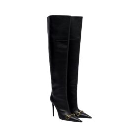 Horsebit Knee Schwarz