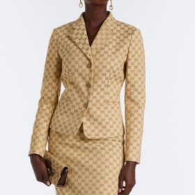 Blazer GG aus Canvas Beige