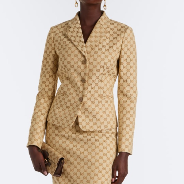Blazer GG aus Canvas Beige