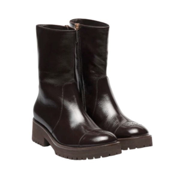 Shiny Calfskin Dunkelbraun