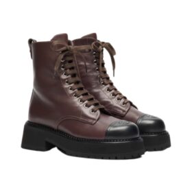 Calf Leader Dunkelbraun/Schwarz