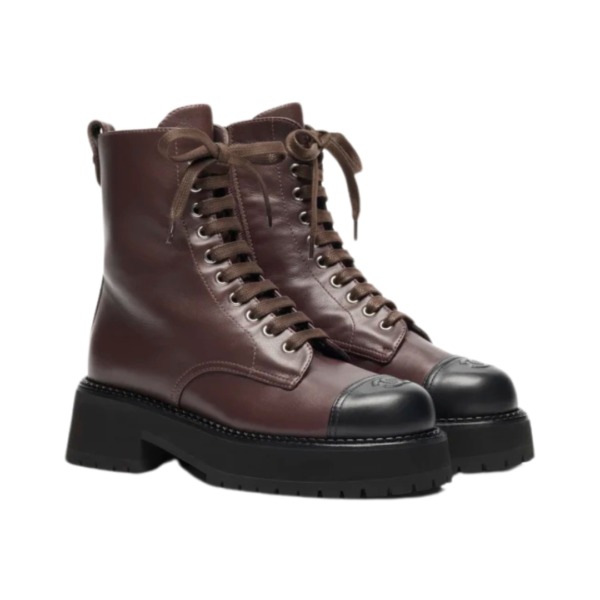 Calf Leader Dunkelbraun/Schwarz