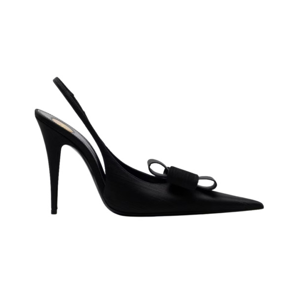 Slingback Schwarz 11 cm