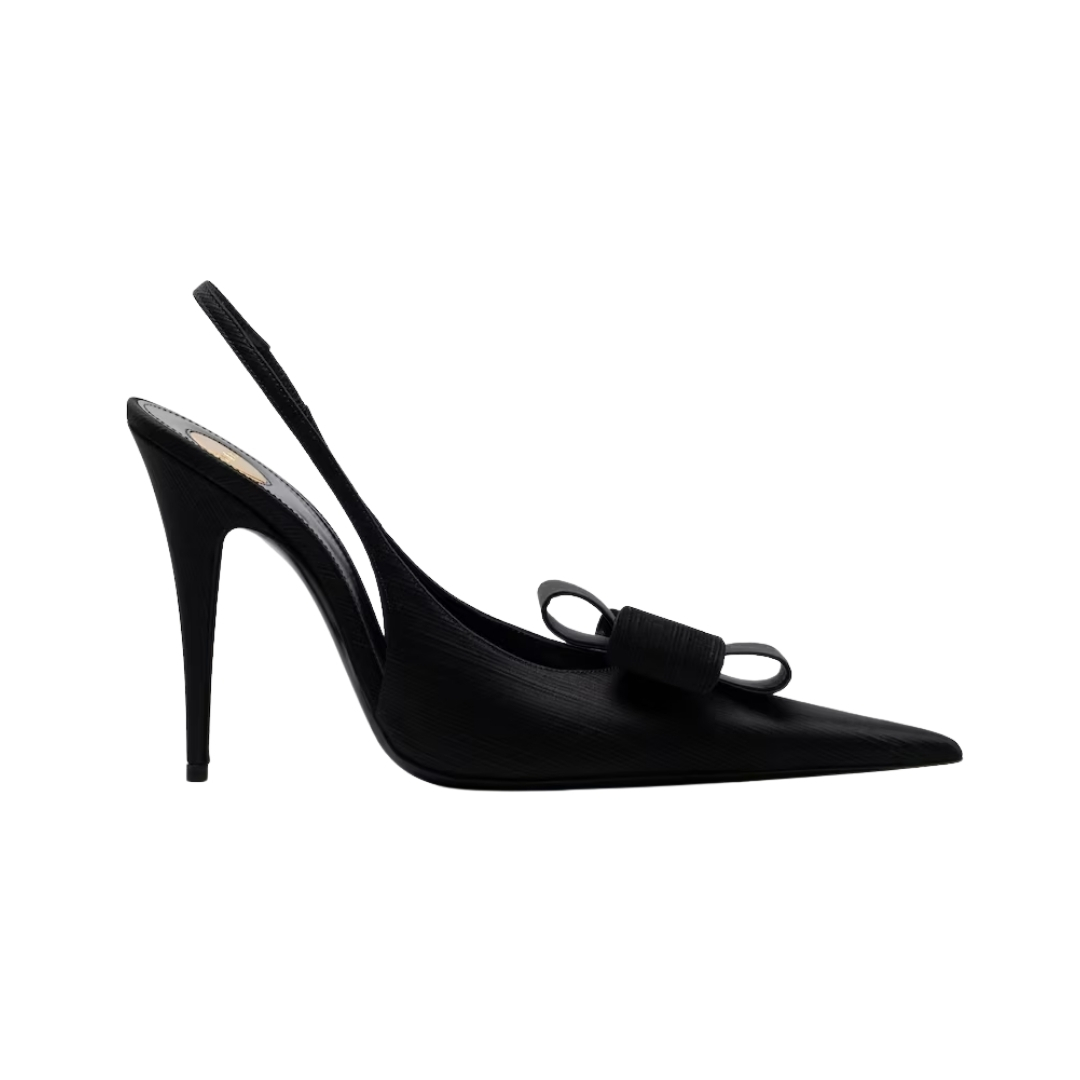 Slingback Schwarz 11 cm