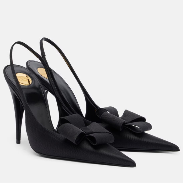 Slingback Schwarz 11 cm