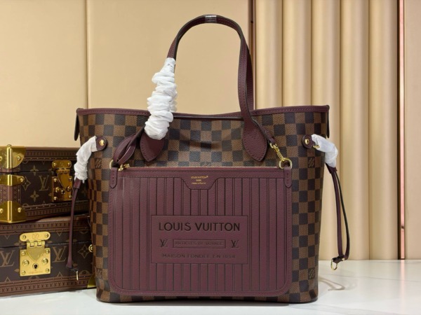 Neverfull Inside Outside MM Braun/Bordeauxrot 31 cm