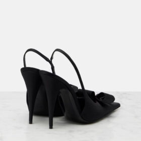 Slingback Schwarz 11 cm