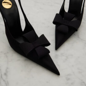 Slingback Schwarz 11 cm