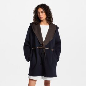 Wickelmantel Blau/Braun