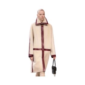 Lammfell Beige/Bordeaux