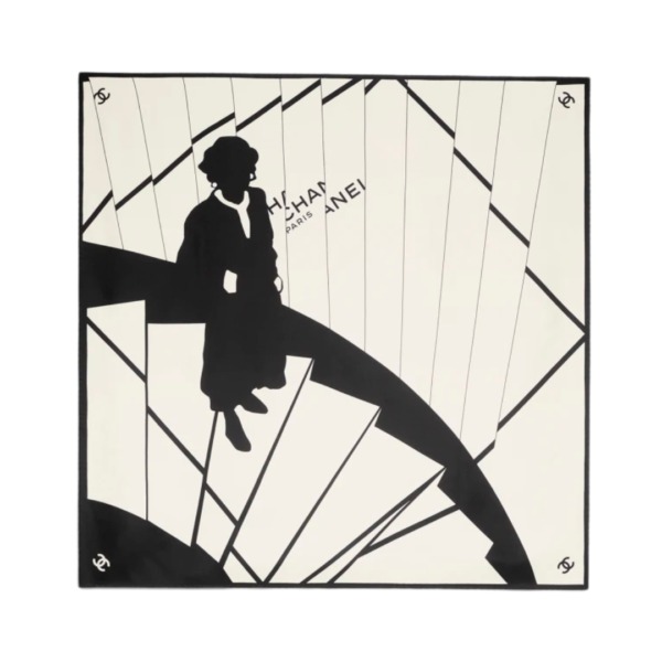 Silk Twill Écru/Schwarz