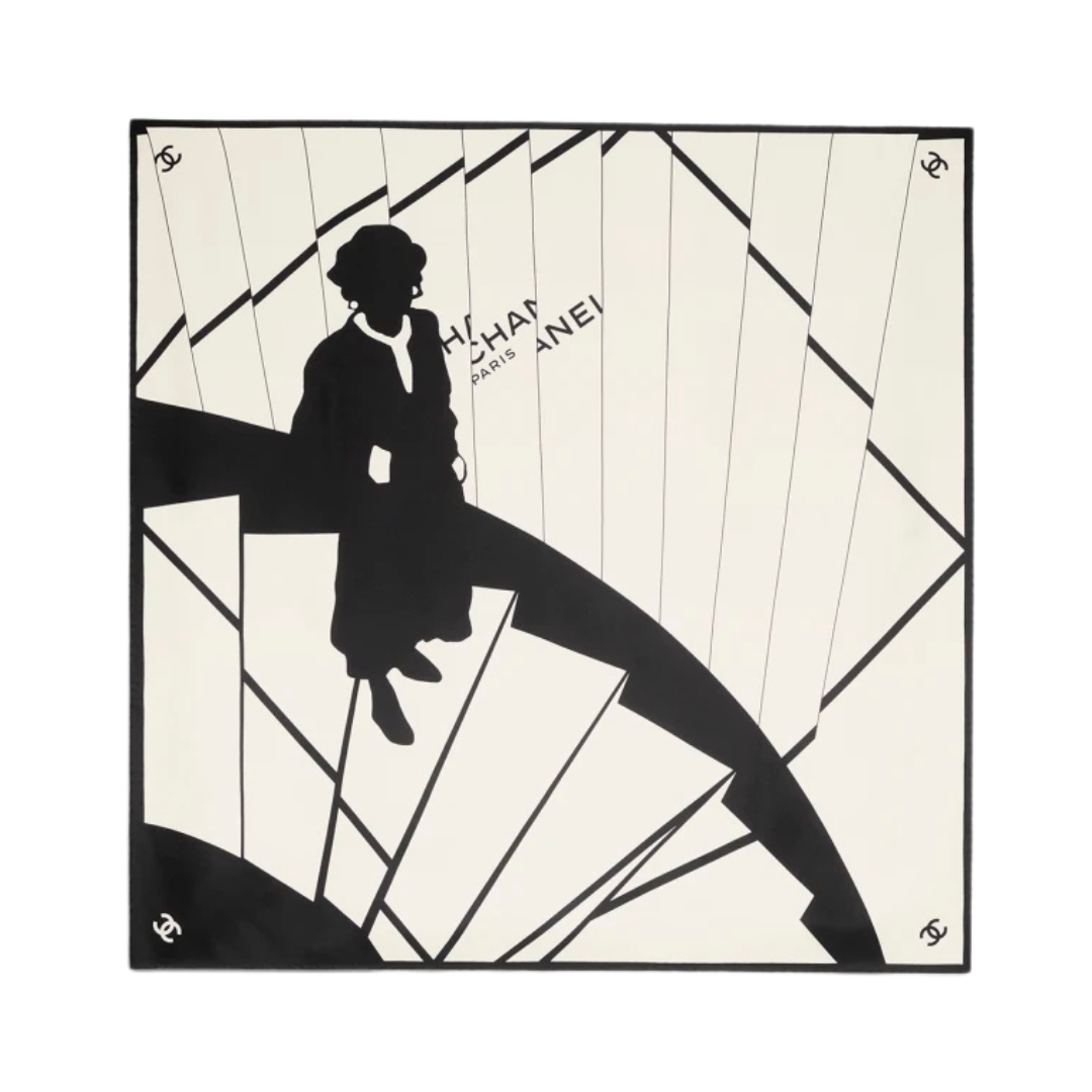 Silk Twill Écru/Schwarz