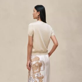 Short Sleeved Perlmuttweiß