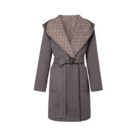 Wickelmantel Grau/Braun