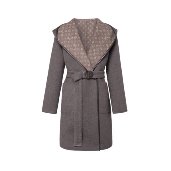 Wickelmantel Grau/Braun