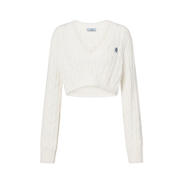 Cropped Cotton Weiß
